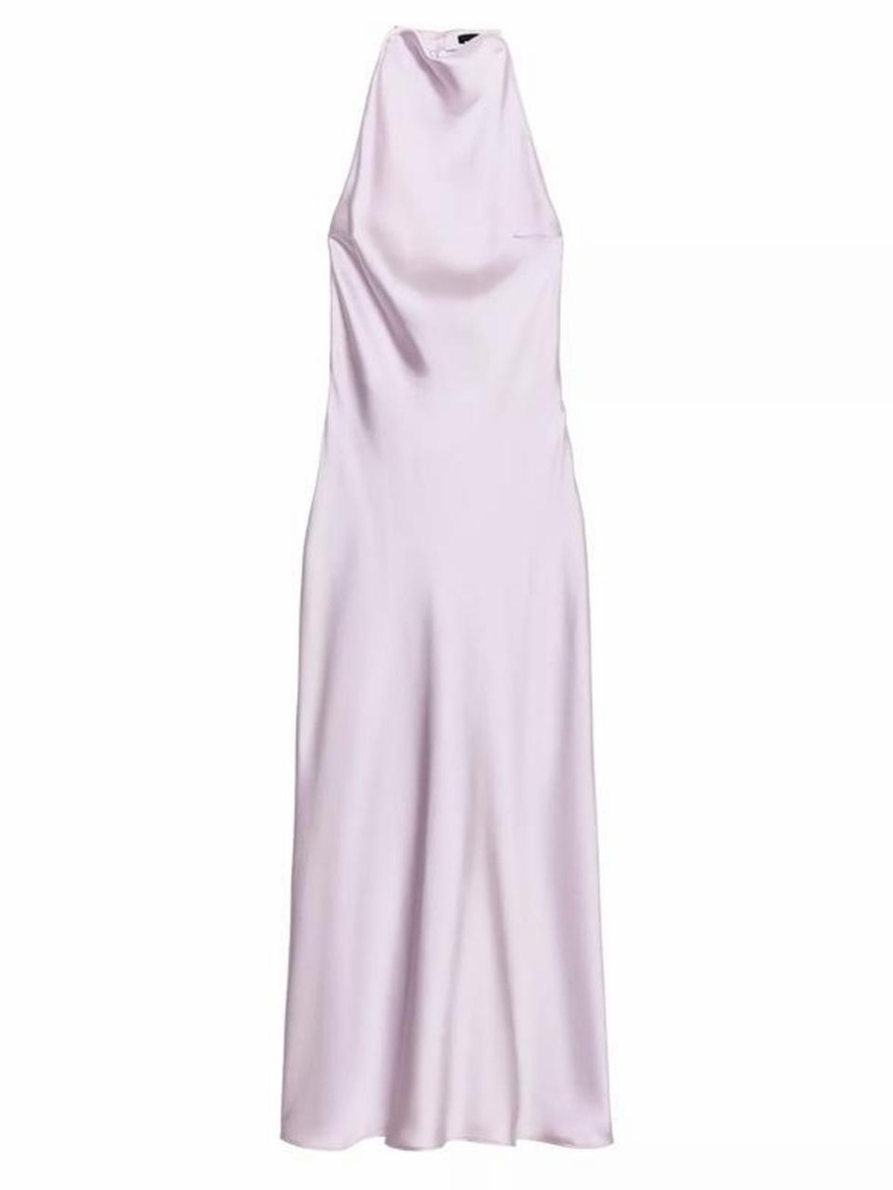 Zara Satin Halter Maxi Dress in Lilac